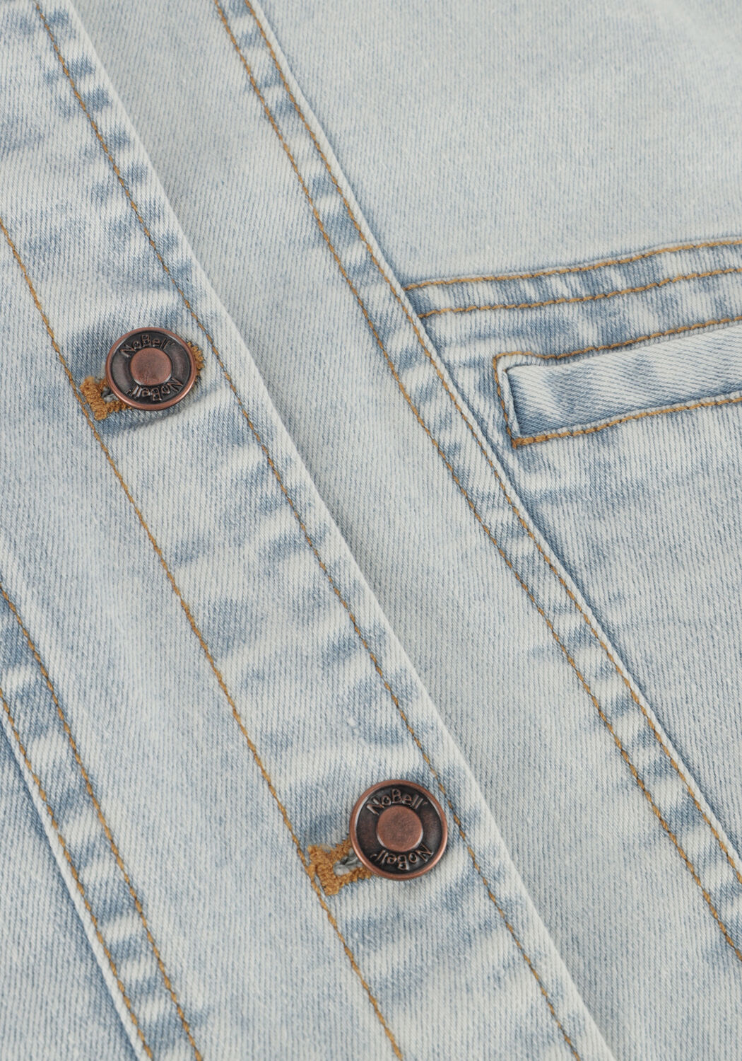 Lichtblauwe NOBELL Gilet BEAT DENIM GILETTE - large