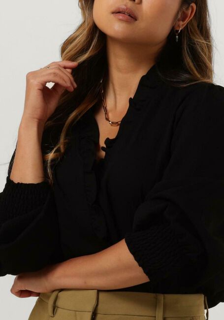 Zwarte CO'COUTURE Blouses SUEDA FRILL SHIRT - large