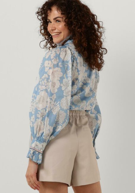 Lichtblauwe ANTIK BATIK Blouses PEONY BLOUSE - large