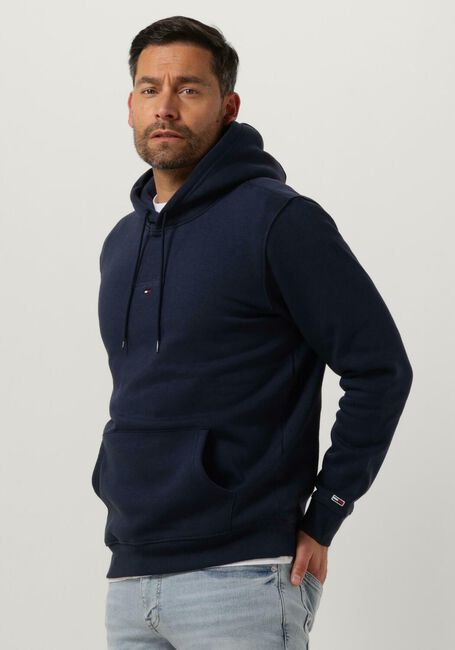 Donkerblauwe TOMMY JEANS Sweater REG TONAL LINEAR LOGO HOODIE - large
