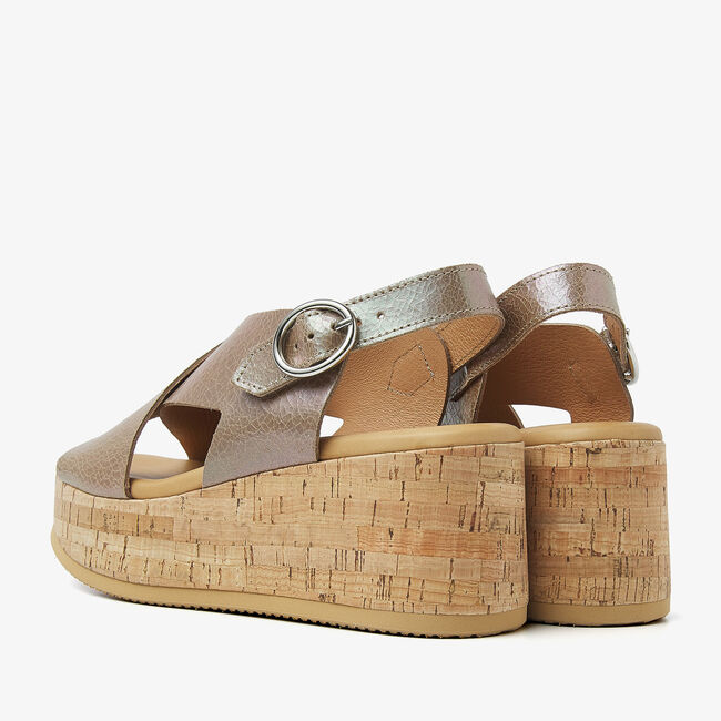 Bruine VIA VAI Platte sandalen SISSEL RAISE - large