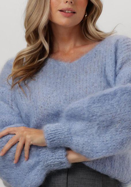 Lichtblauwe AMERICAN DREAMS Trui MILANA LS MOHAIR KNIT - large