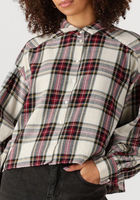 Witte BY-BAR Blouses SARAH SHORT CHECK BLOUSE - large