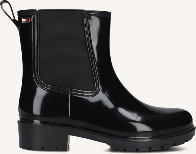 zwarte tommy hilfiger regenlaarzen flag rainboot