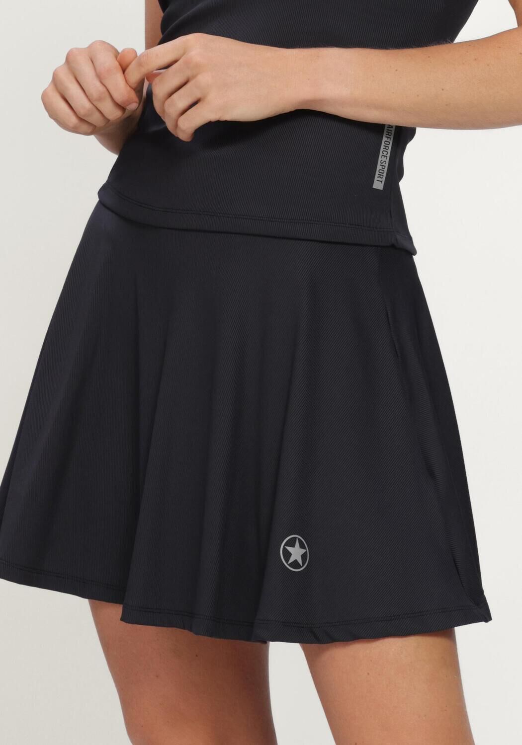 Zwarte AIRFORCE Tennisrokjes RIBBED TENNIS SKIRT - large
