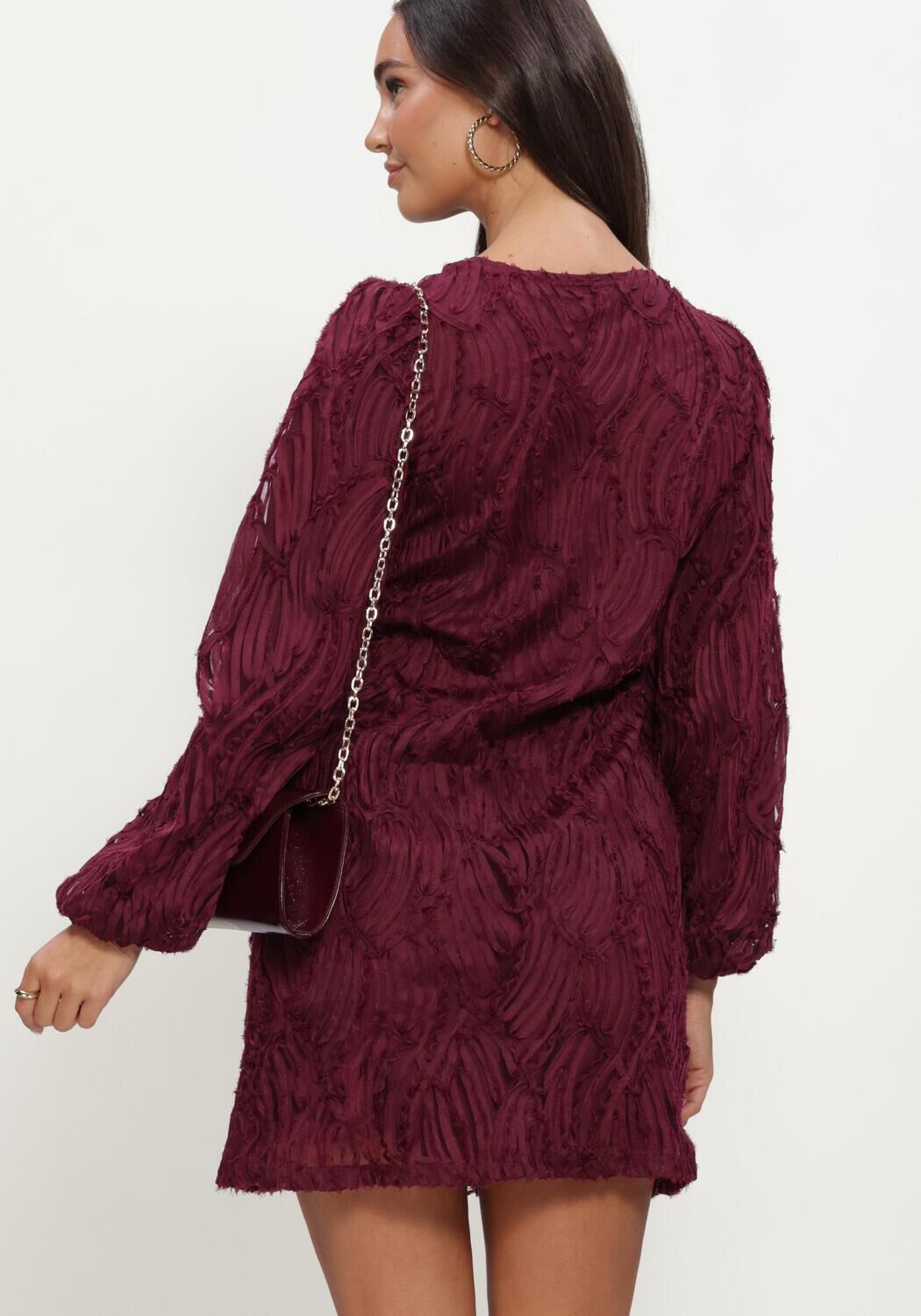 OBJECT Dames Jurken Objlucie Luka L s Re Dress 147 Div Bordeaux