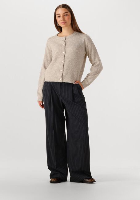 Beige SUMMUM Vest CARDIGAN WOOL ELASTANE BLEND KNIT - large