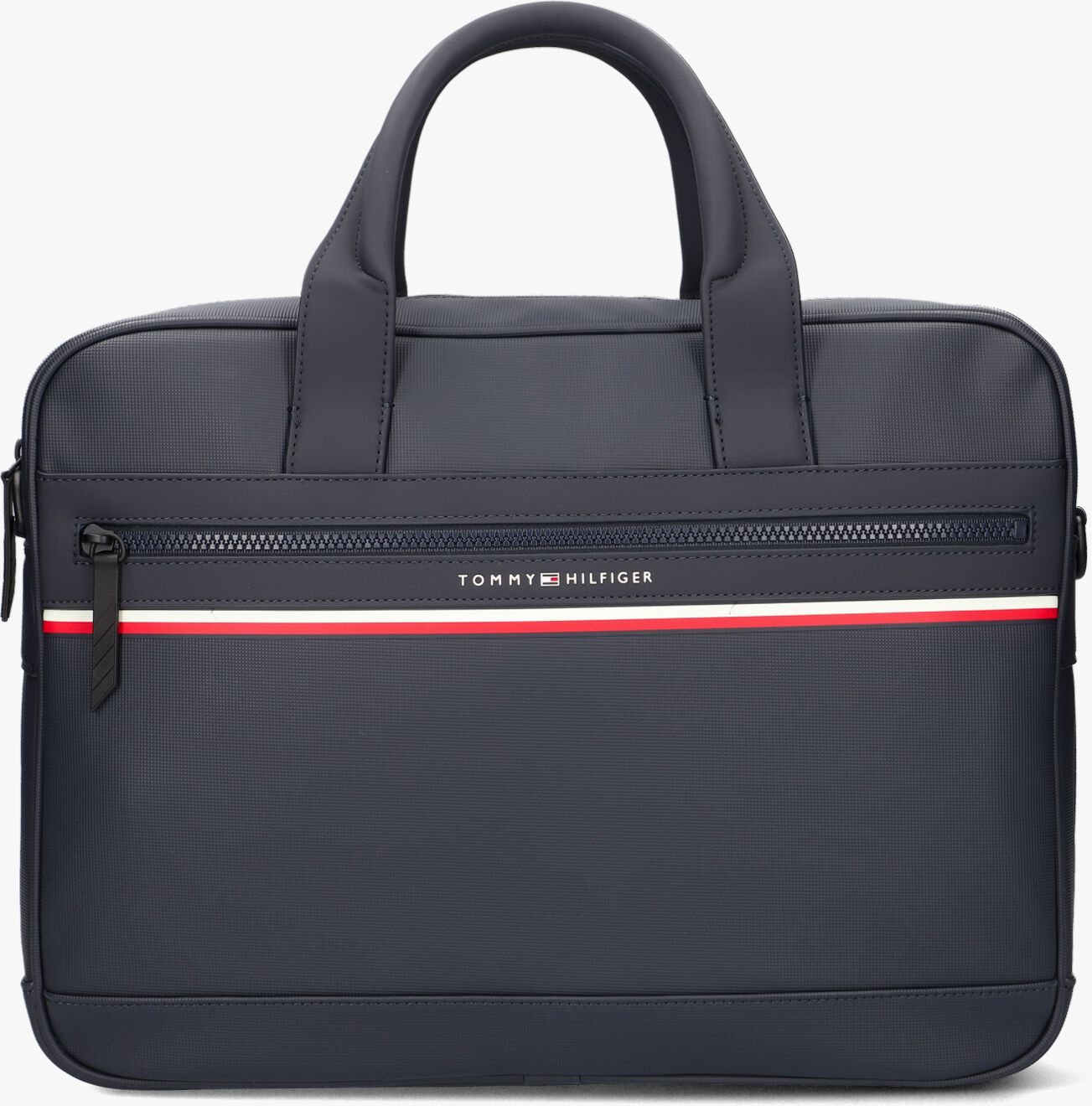 Boven hoofd en schouder Cordelia meer en meer Blauwe TOMMY HILFIGER Laptoptas STRIPE COMPUTER BAG | Omoda