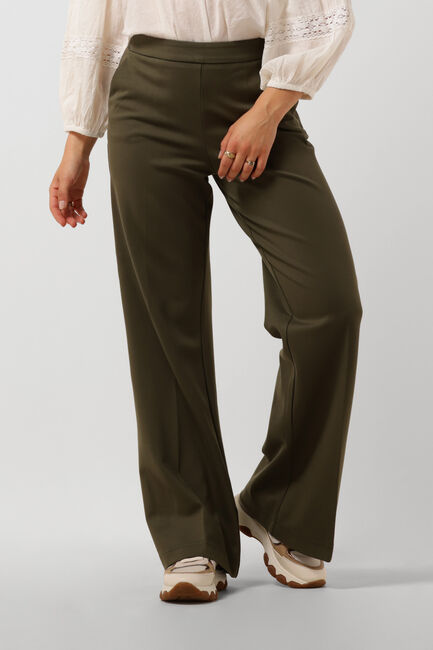 Donkergroene SUMMUM Wijde broek TROUSERS BOOT CUT PUNTO MILANO - large