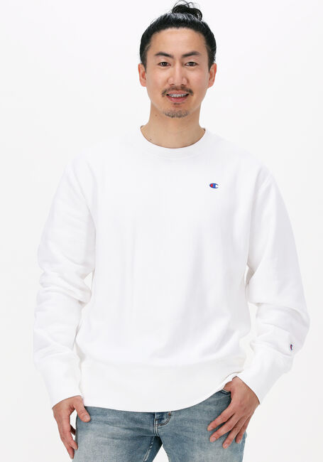 Witte CHAMPION Sweater CREWNECK SWEATSHIRT - large