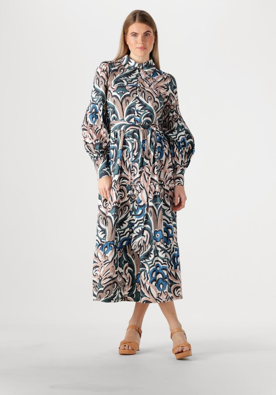 Dea Kudibal Rosetta Midi Jurk in Multicolor Print Multicolor Dames