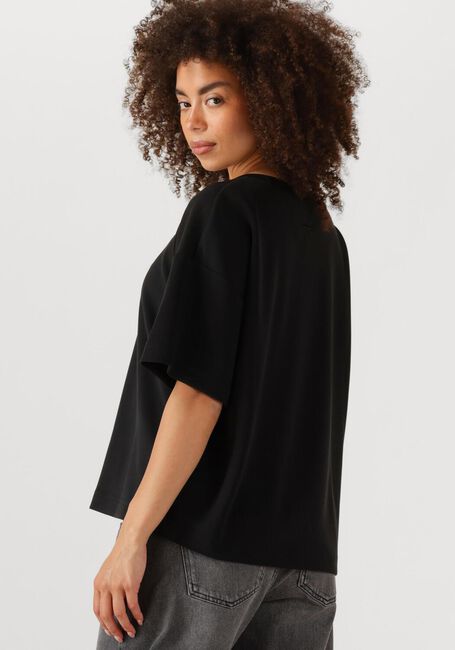 Zwarte MY ESSENTIAL WARDROBE T-shirt HELLEMW EMB BOXY TEE - large