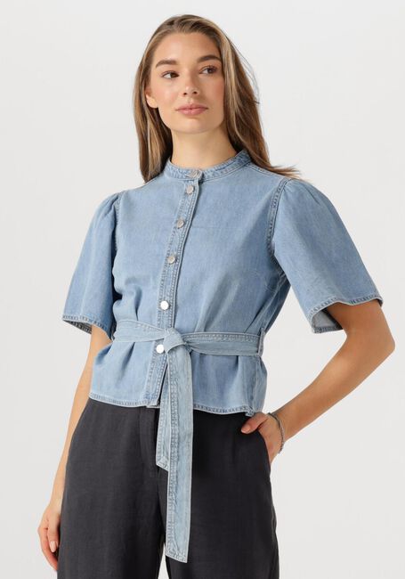 Lichtblauwe MSCH COPENHAGEN Blouses MSCHINGRID LIS 2 4 SHIRT - large