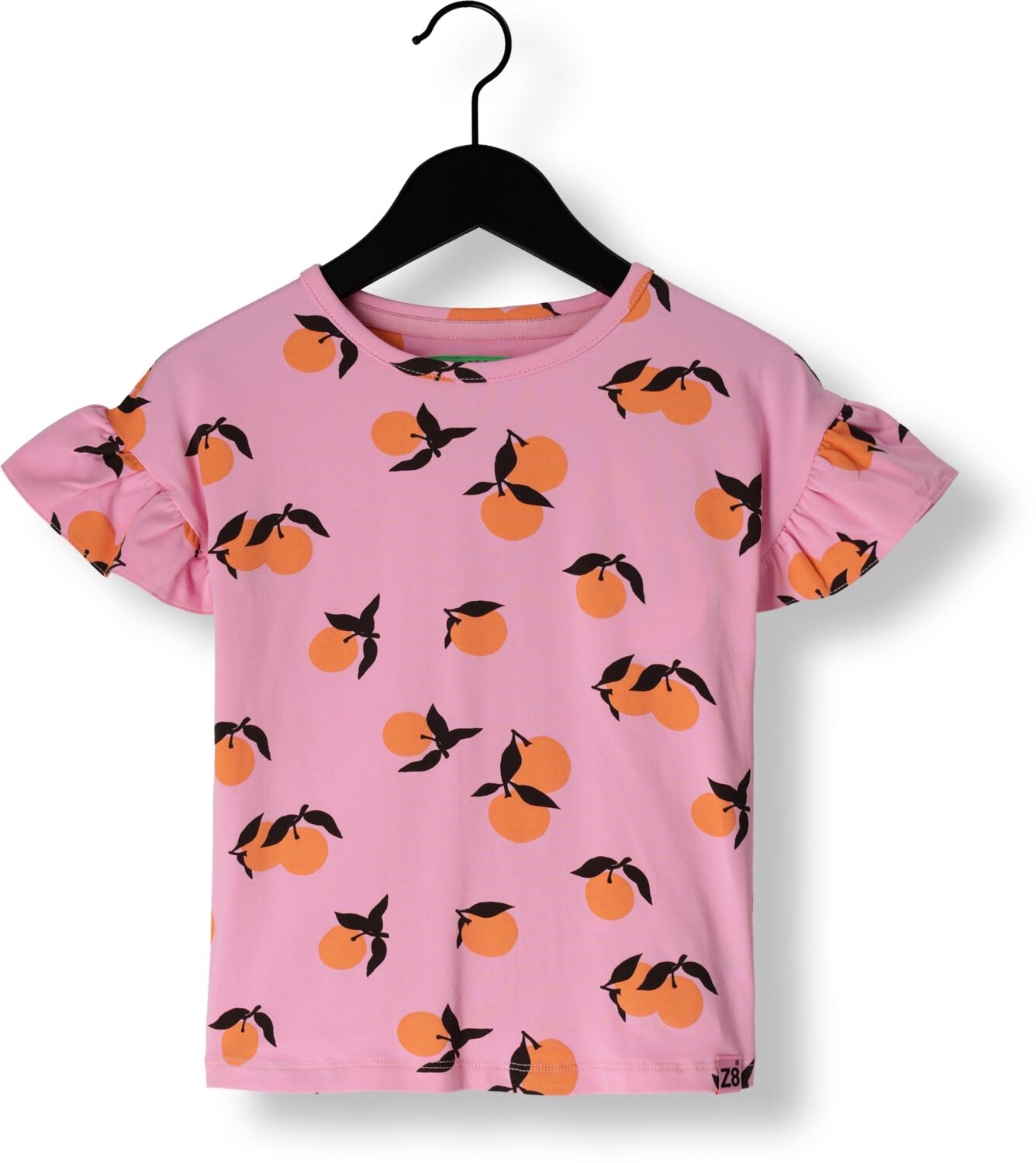 Z8 kids T-shirt Orabella met all over pint roze oranje