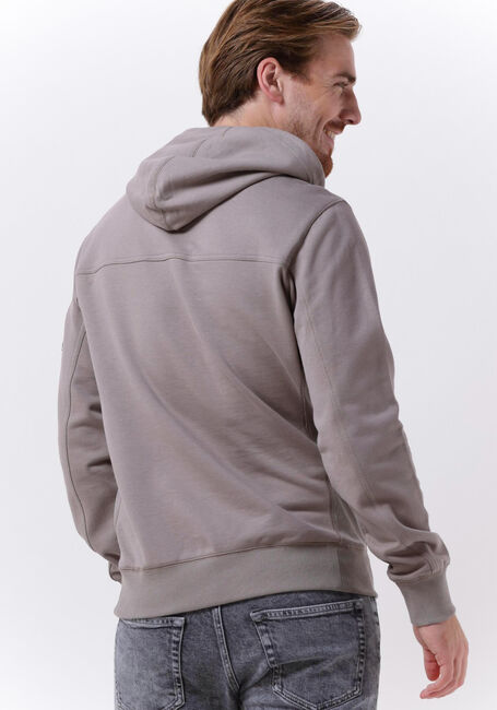 Taupe CALVIN KLEIN Sweater MONOLOGO SLEEVE BADGE HOODIE - large