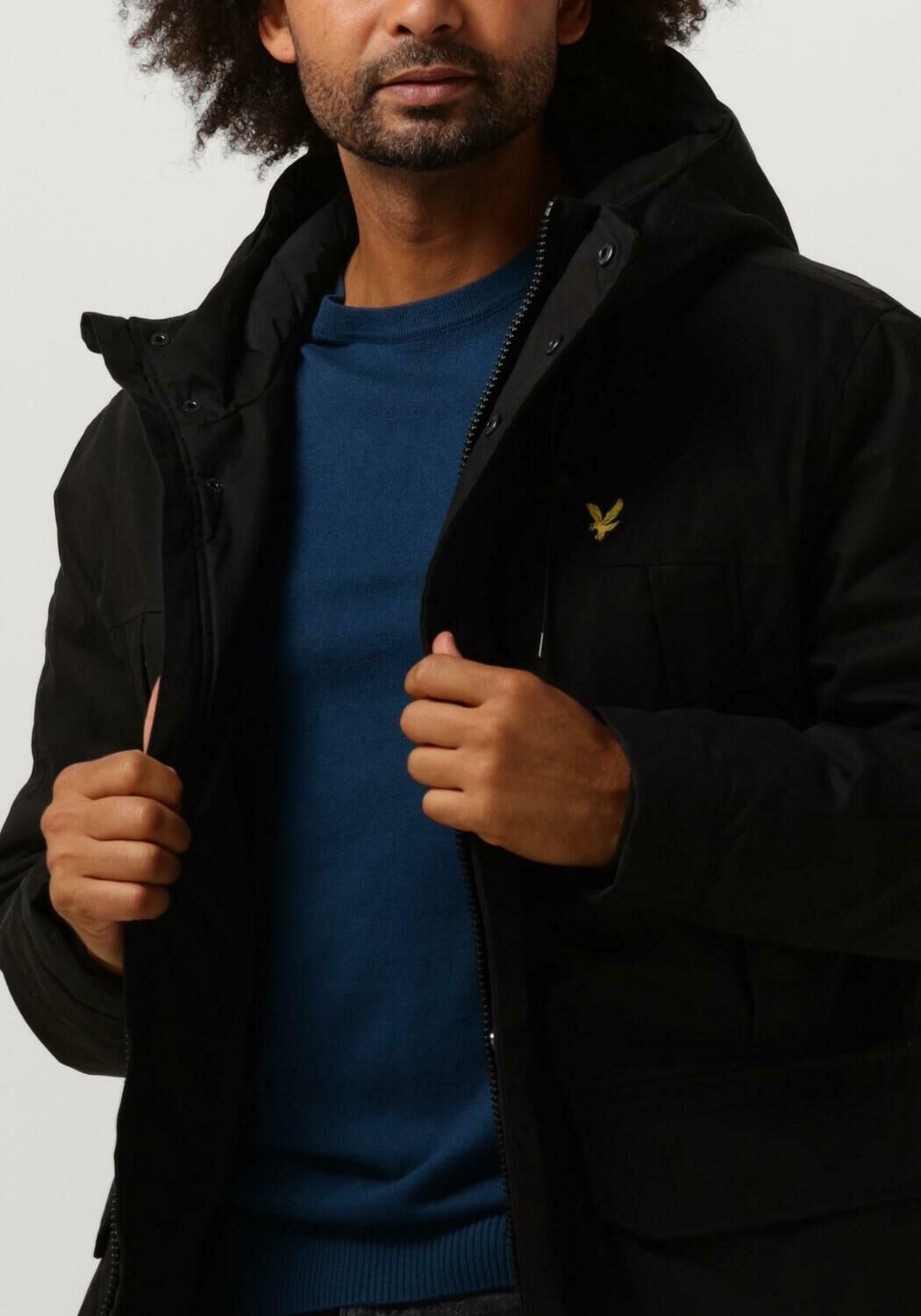 LYLE & SCOTT Heren Jassen Microfleece Parka 2.0 Zwart