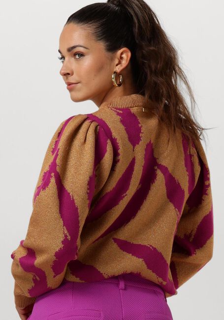 Bruine POM AMSTERDAM Trui PULLOVER - FEATHERS SPARKLE - large