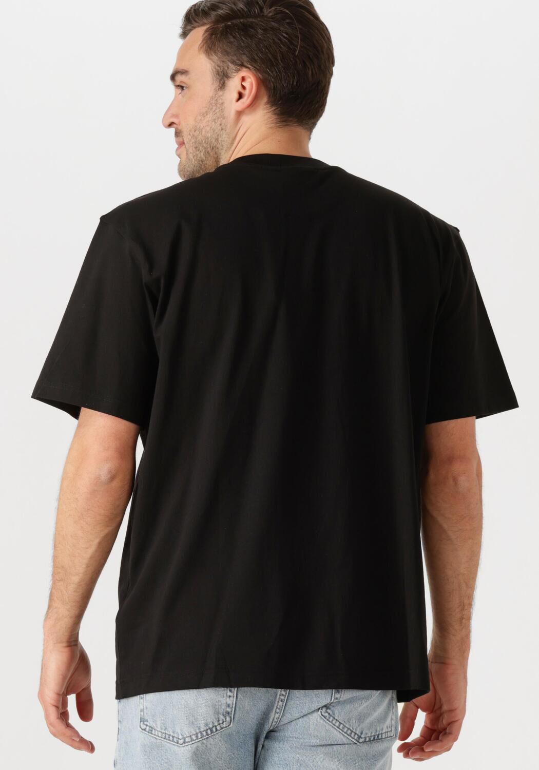CALVIN KLEIN Heren Polo's & T-shirts Woven Label Relaxed Tee Zwart