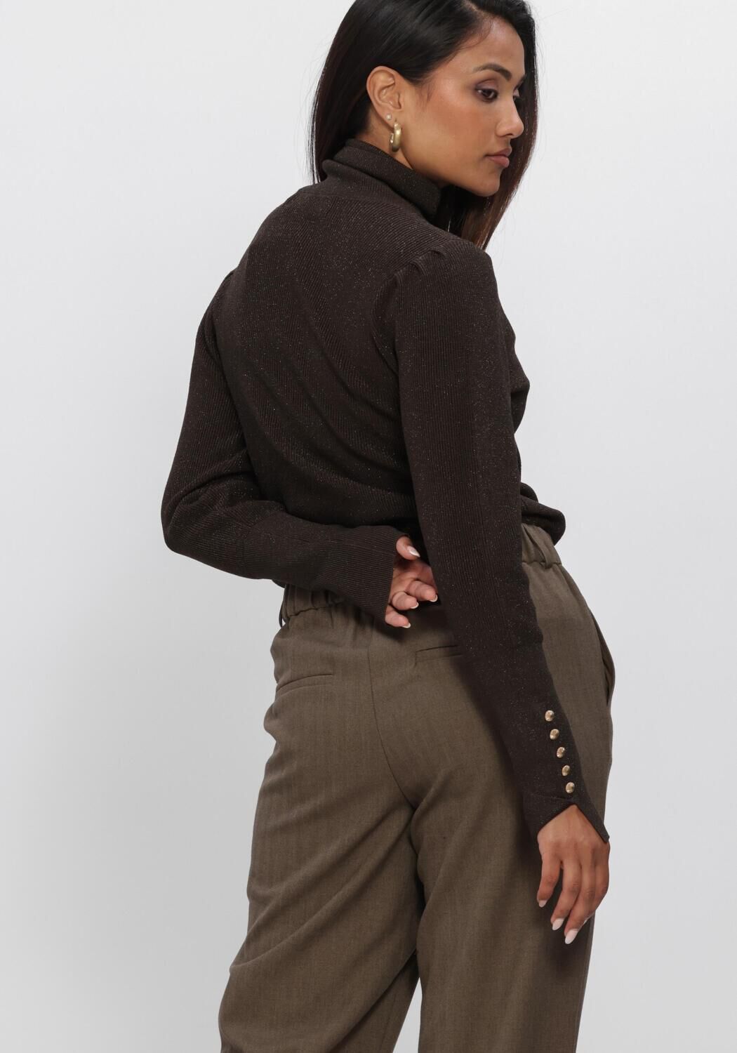 NUKUS Dames Truien & Vesten Sylvia Pullover Lurex Bruin