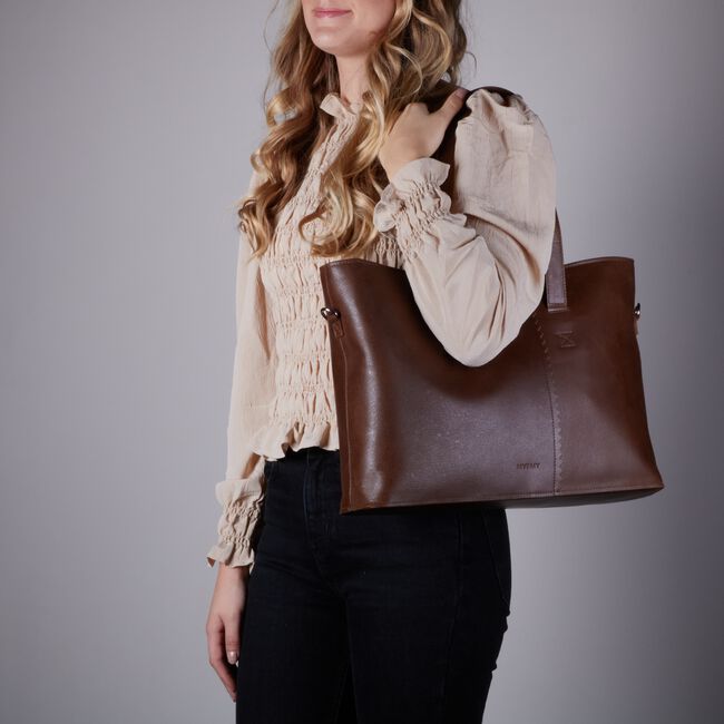 Bruine MYOMY Handtas MY PAPER BAG WRAPPED WORKBAG Bruine MYOMY Handtas MY PAPER BAG WRAPPED WORKBAG - large