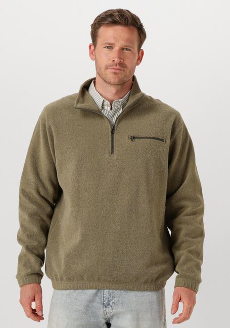 Olijf FORÉT Sweater ELM HALF ZIP SWEATSHIRT - large