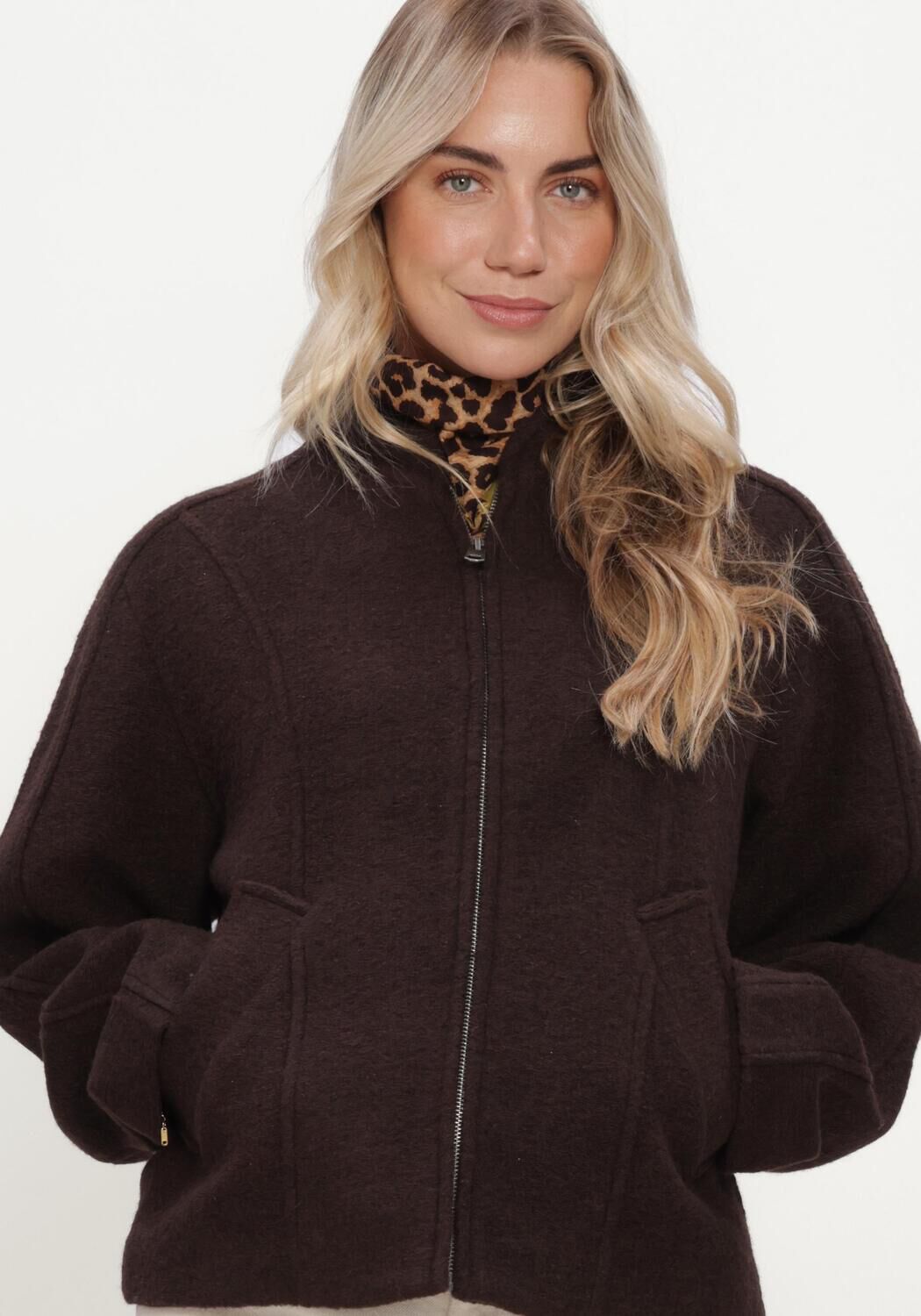 Bruine SELECTED WOMEN Jack SLWJACQUELINE WOOL BLEND - large