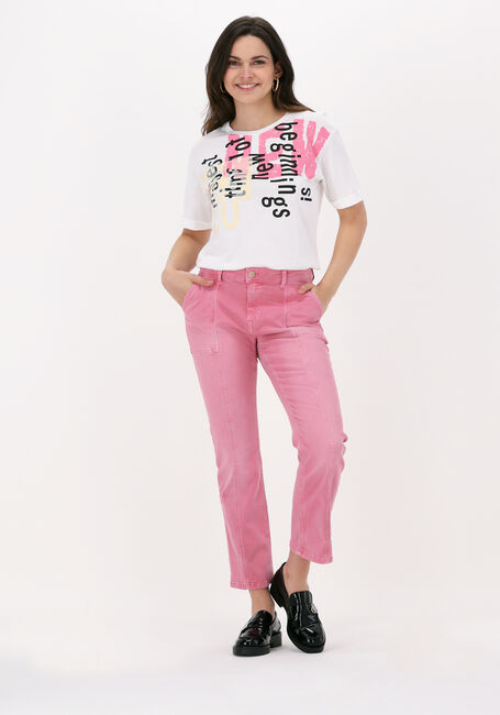 Gebroken wit SUMMUM T-shirt TEE SLOGAN ARTWORK COTTON MODA - large
