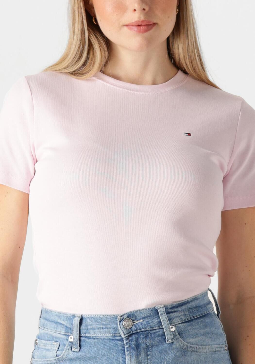 TOMMY HILFIGER Dames Tops & T-shirts Slim Cody C-nk Ss Lichtroze