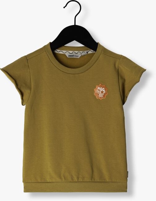 Groene MOODSTREET T-shirt SWEAT RUFFLE SPENCER - large
