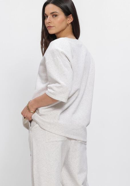 Grijze ALIX THE LABEL Truien/vesten LADIES KNITTED V-NECK SHORTSLEEVE SWEATER - large