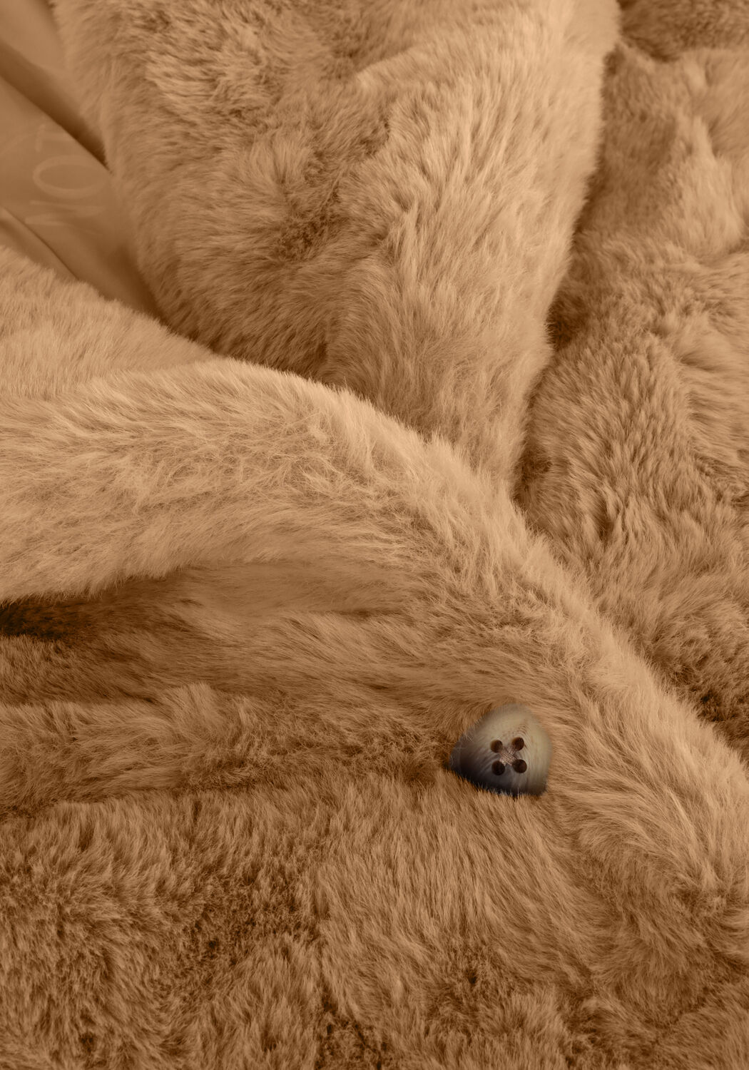 Taupe NOTRE-V Faux fur jas FUR COAT LONG - large