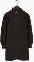 Zwarte SCOTCH & SODA Mini jurk ZIPPED NECK SWEAT DRESS WITH PUFFED SLEEVES