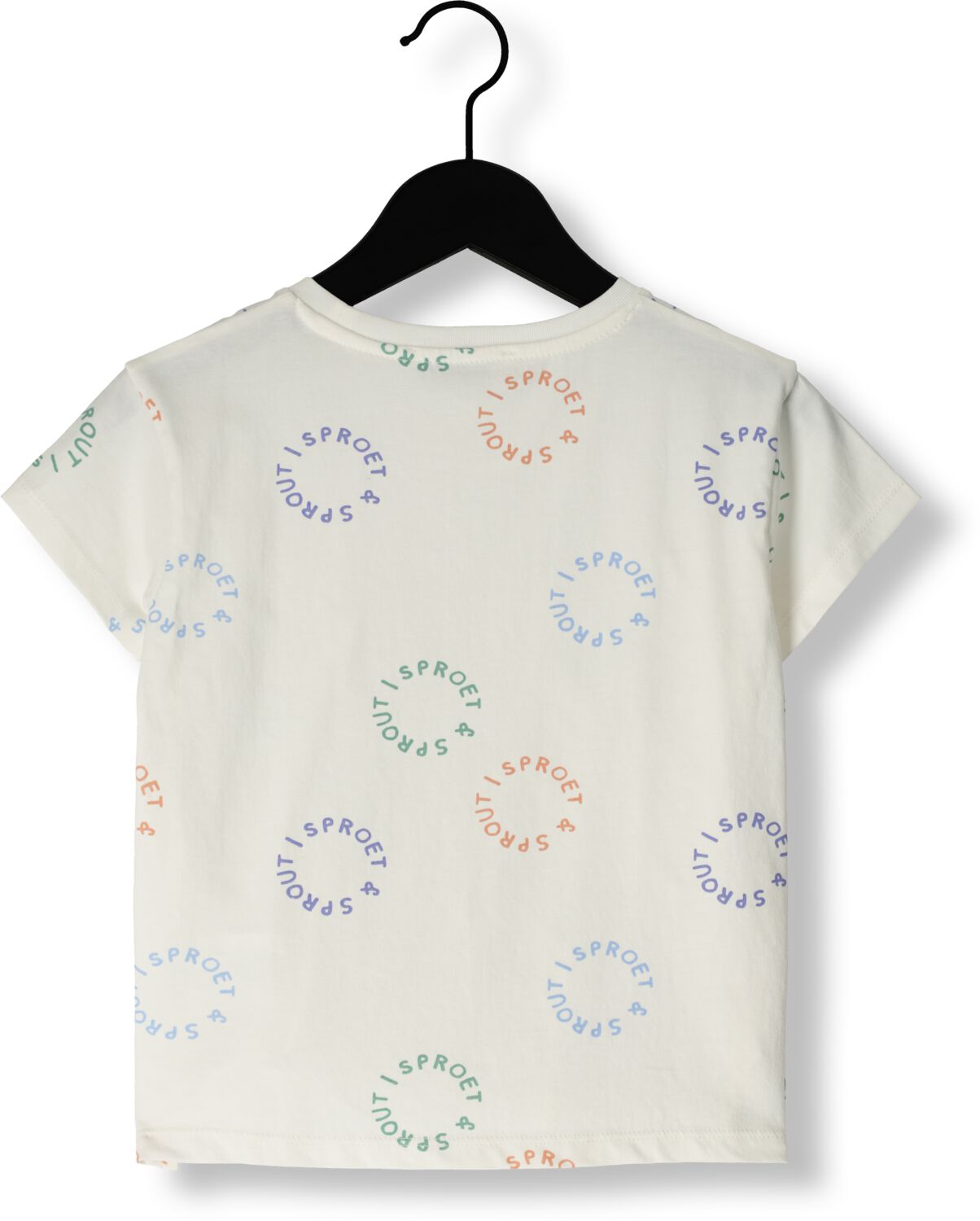 Sproet & Sprout Jongens Polo's & T-shirts T-shirt Sproet Print Gebroken Wit