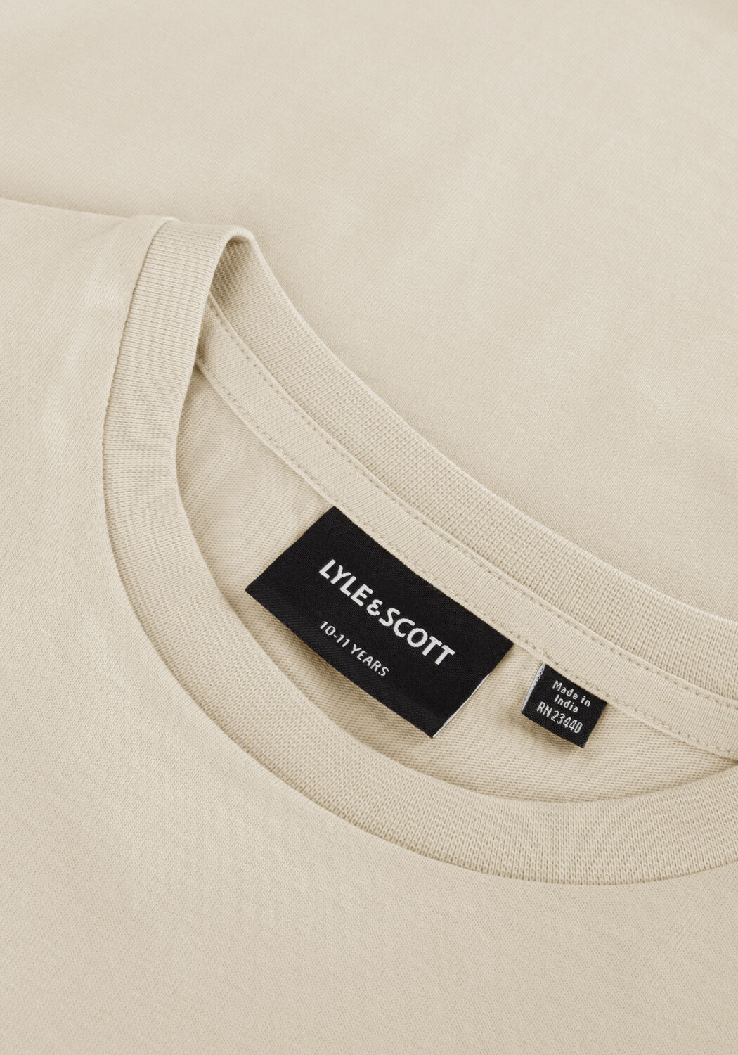 LYLE & SCOTT Jongens Polo's & T-shirts Script Embroidered T-shrit Beige