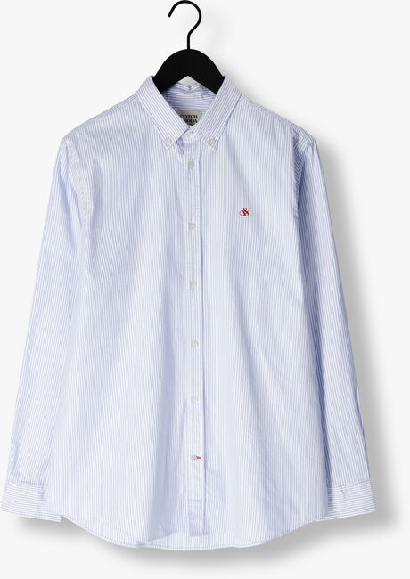 Blauwe SCOTCH & SODA Casual overhemd ESSENTIAL OXFORD STRIPE SHIRT - large