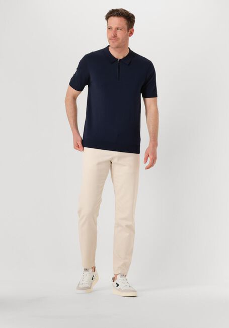 Donkerblauwe PURE PATH Polo REGULAR FIT POLO SS HALF ZIP KNITWEAR - large