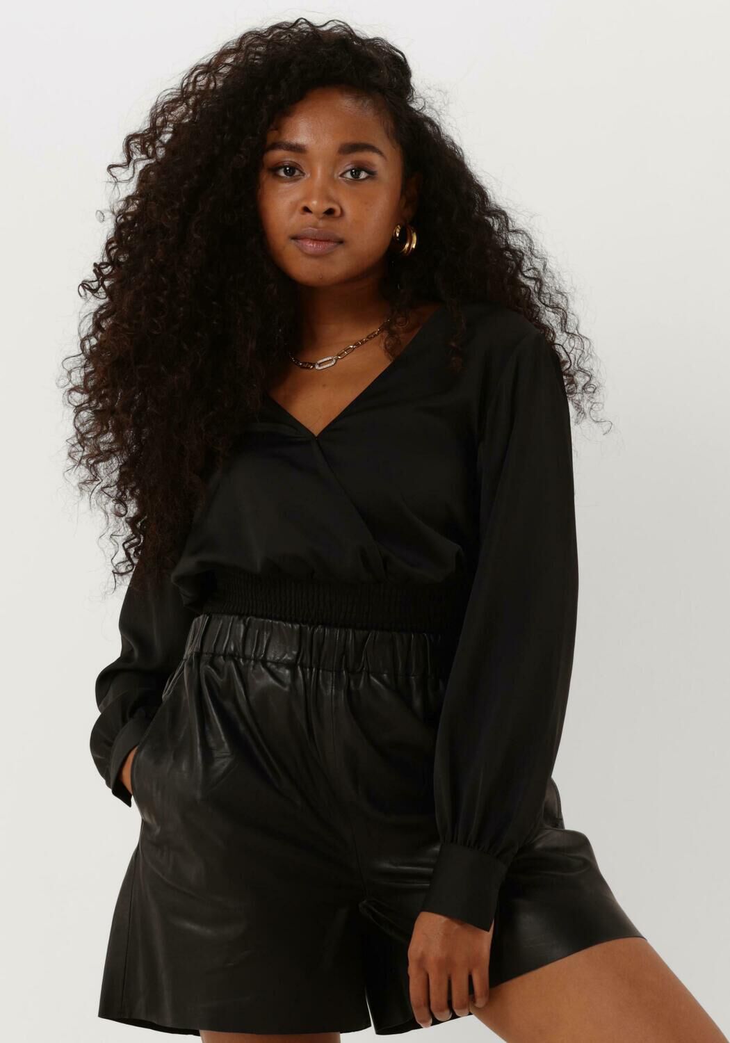 Wrap top sales zwart