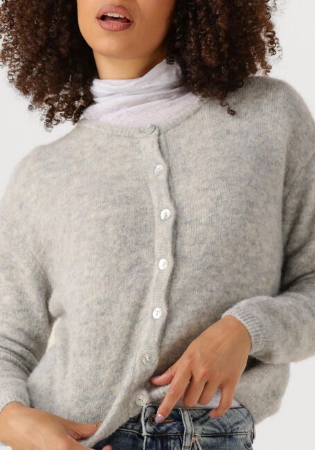 Lichtgrijze AMERICAN VINTAGE Vest VITOW CARDIGAN - large