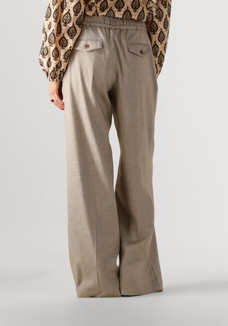 Beige SUMMUM Pantalon TROUSERS WIDE LINEN BLEND TWILL - large