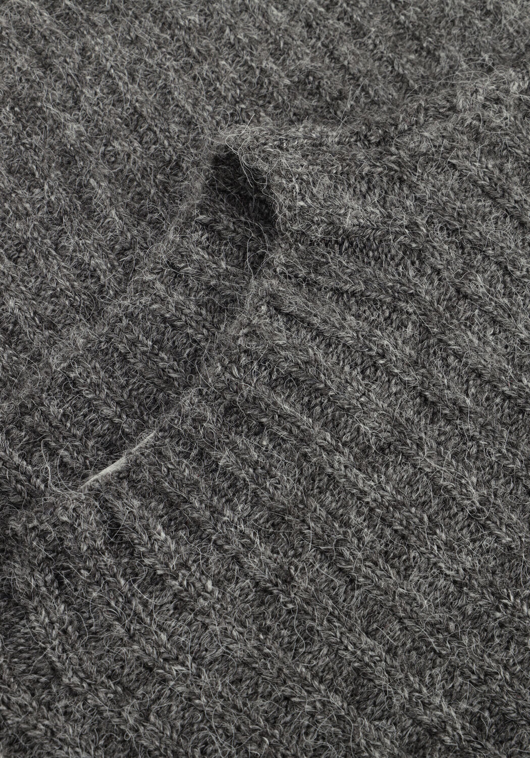 Grijze Y.A.S. Mini jurk YASDOLLY LS KNIT DRESS S. - large