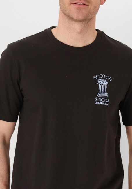Zwarte SCOTCH & SODA T-shirt LEFT CHEST ARTWORK T-SHIRT - large