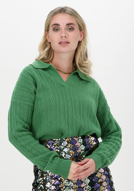 Groene BELLAMY Trui MY POLO CABLE - large