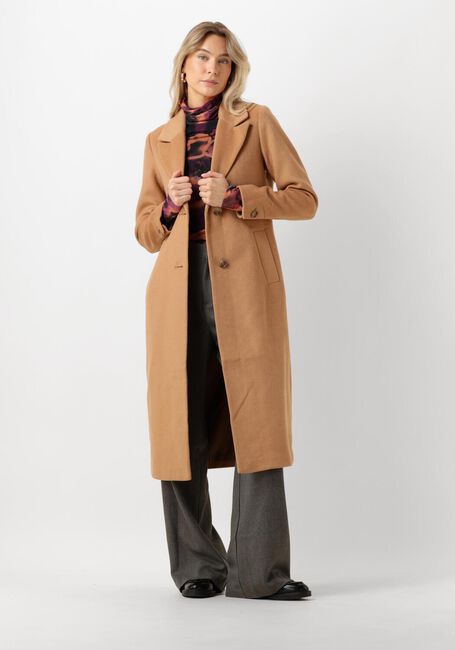 Camel NOTRE-V Mantel WOOL COAT - large