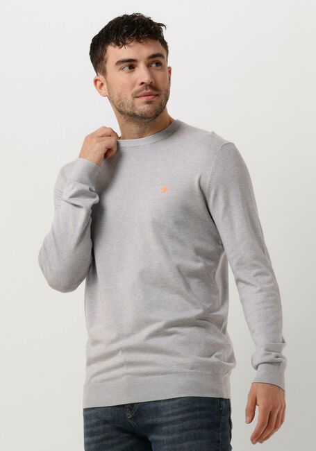 Grijze SCOTCH & SODA Trui ESSENTIALS - ECOVERO VISCOSE-BLEND CREWNECK PULLOVER - large