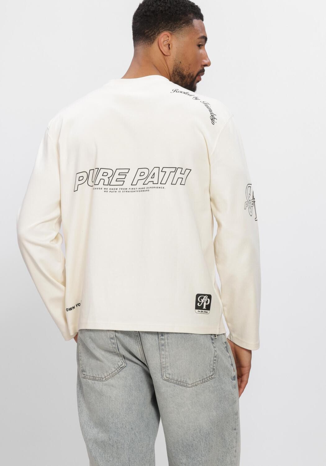 Creme PURE PATH T-shirt UNITED LONGSLEEVE - large