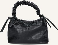 Zwarte HVISK Schoudertas ARCADIA MATTE CROCO - medium