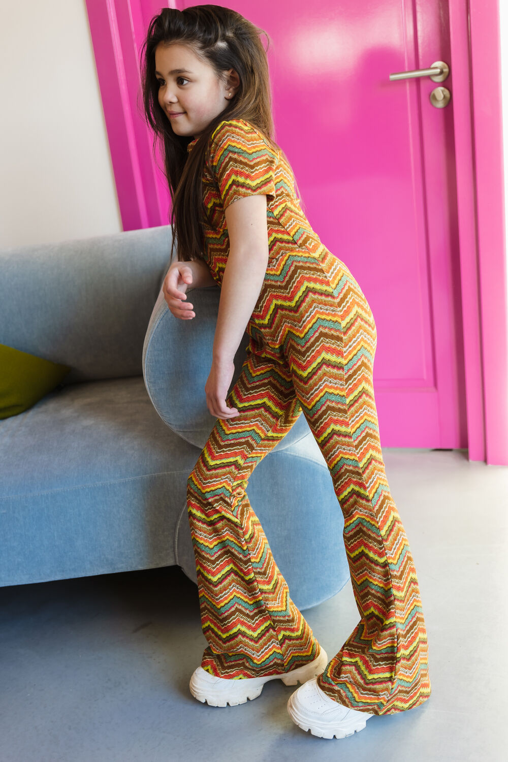 Multi SALTY STITCH Flared broek FLARED LEGGING - IKAT - large
