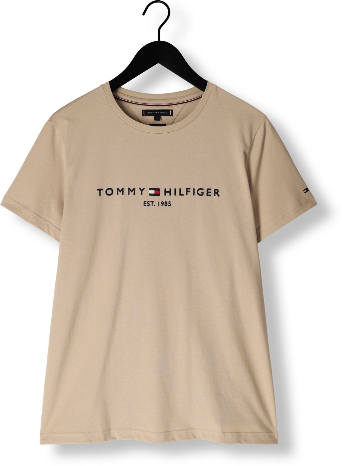 TOMMY HILFIGER Heren Polo's & T-shirts Tommy Logo Tee Khaki