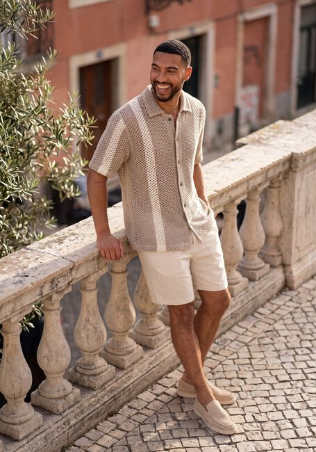 Beige PROFUOMO Polo POLO SS BUTTON TH - large