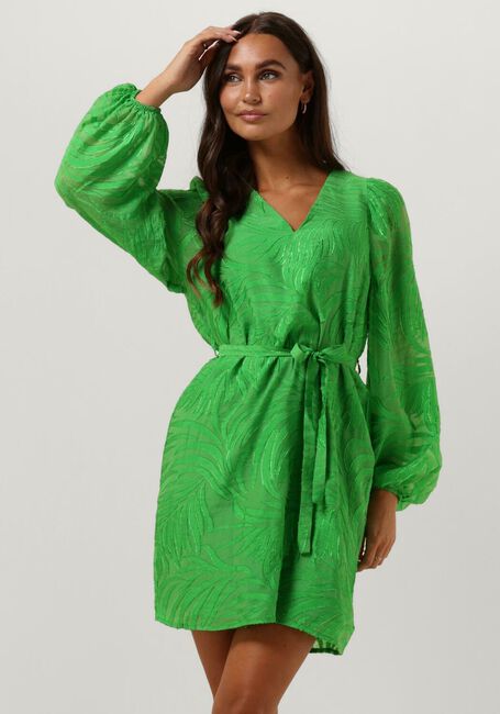Groene FREEBIRD Mini jurk WV-LEAF-JACQUARD-RA-23-3 - large